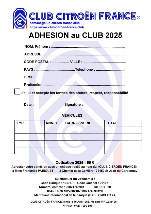 Formulaire adhésion CCF 2025